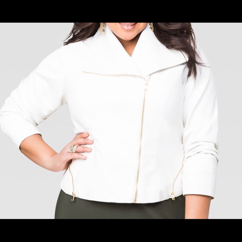 Ashley Stewart Side Zip Moto Jacket